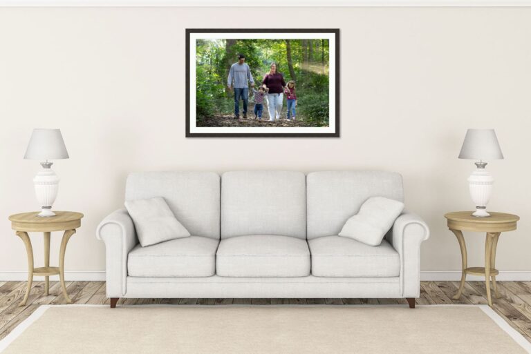 living room family portrait